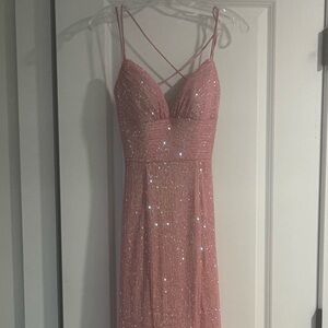 Glamorous Pink Sequin Gown